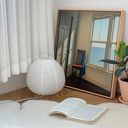 Japanese Lantern LED Table Lamp  Rice Paper Bedside Light For Living Room Bedroom Or Study 2