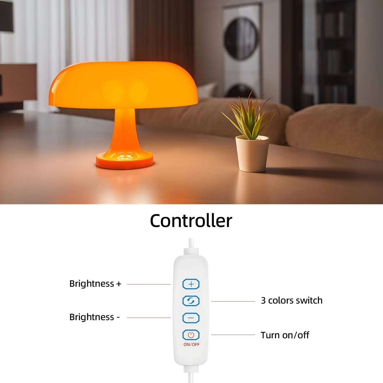 Classic Mushroom Table Lamp  Modern Bauhaus Bedside Light  Danish Designer Decorative Lamp 2