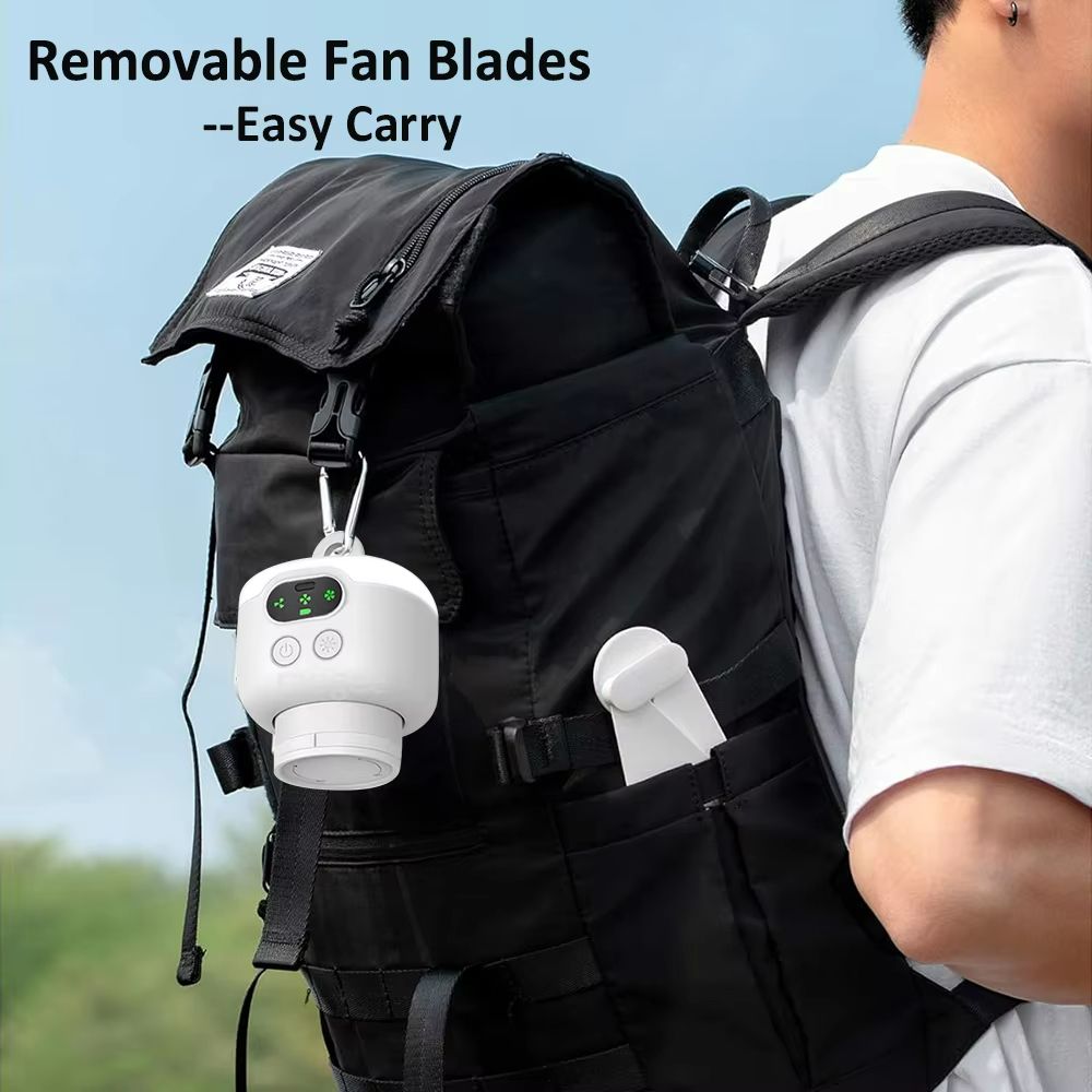 Portable Camping Ceiling Fan With Light  Rechargeable 8000mAh Wireless Tent Fan With Remote Control 5