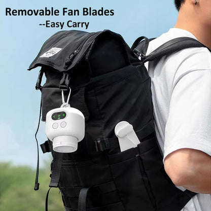 Portable Camping Ceiling Fan With Light  Rechargeable 8000mAh Wireless Tent Fan With Remote Control 5