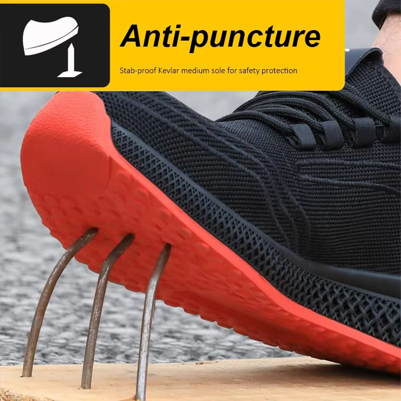 Breathable Steel Toe Work Shoes  Lightweight PunctureProof Safety Sneakers For Men  Women 3