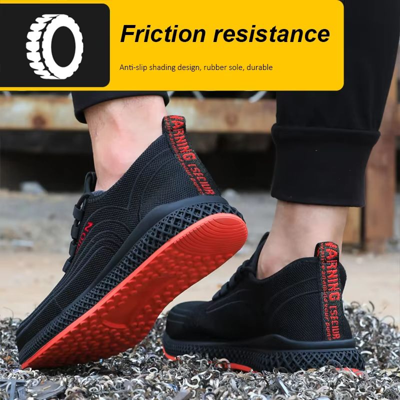Breathable Steel Toe Work Shoes  Lightweight PunctureProof Safety Sneakers For Men  Women 4