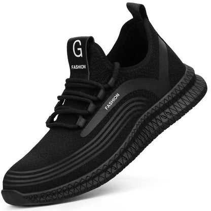 Breathable Steel Toe Work Shoes  Lightweight PunctureProof Safety Sneakers For Men  Women 7