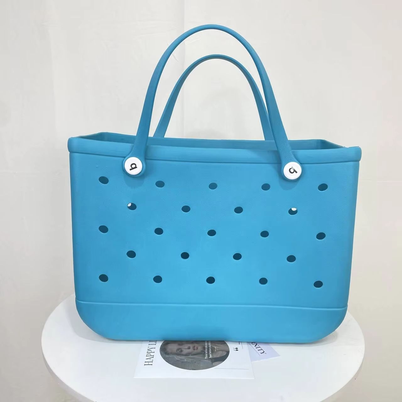Extra Large Waterproof Beach Tote Bag  Durable EVA Rubber Picnic Travel And Shopping Storage Handba 12
