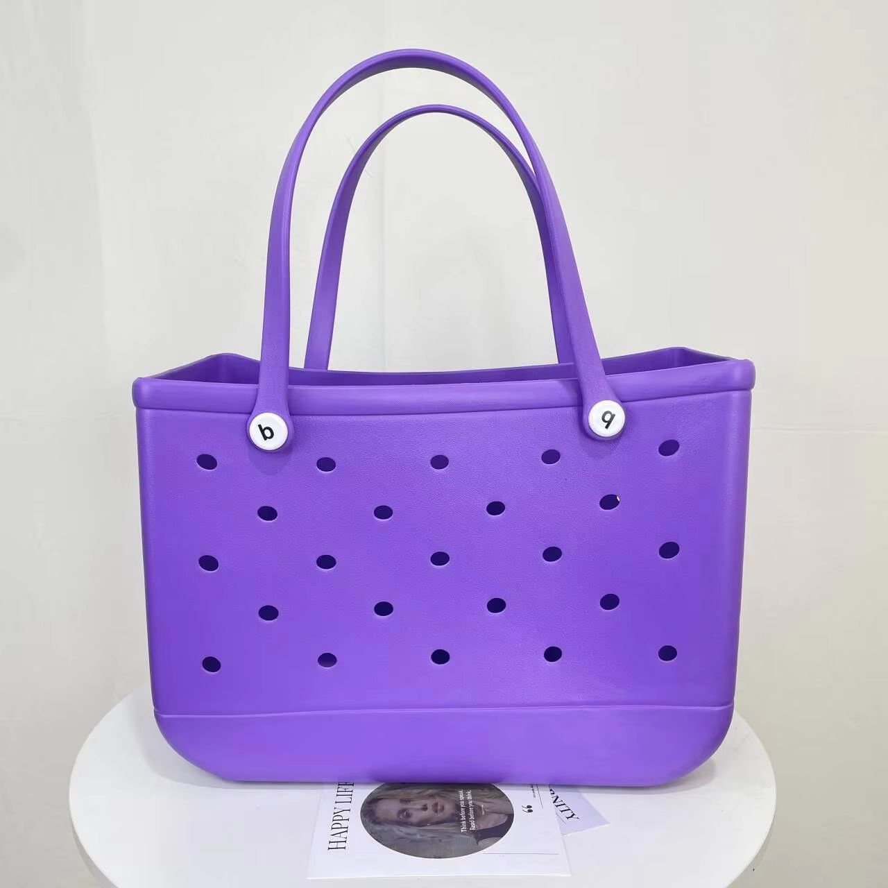 Extra Large Waterproof Beach Tote Bag  Durable EVA Rubber Picnic Travel And Shopping Storage Handba 16