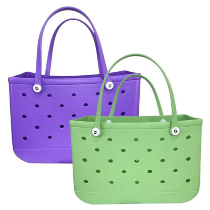 Extra Large Waterproof Beach Tote Bag  Durable EVA Rubber Picnic Travel And Shopping Storage Handba 24