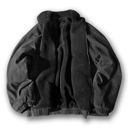 Mens Polar Fleece Winter Jacket Warm Thick Vintage Streetwear Style 6