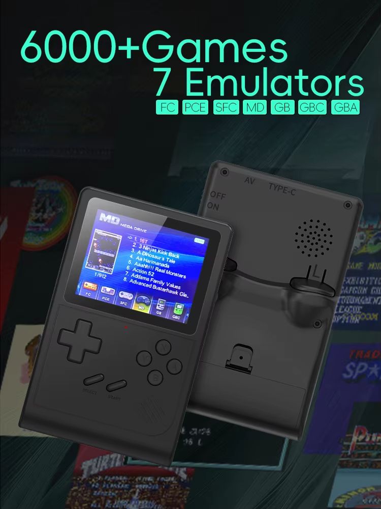 Portable Retro Handheld Game Console  Mini Video Gaming System With NES SNES GBA And Game Boy Emula 1