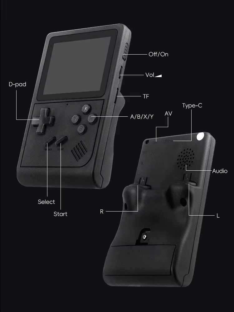 Portable Retro Handheld Game Console  Mini Video Gaming System With NES SNES GBA And Game Boy Emula 5