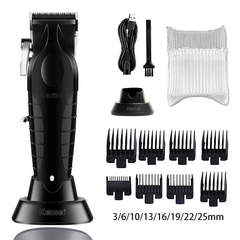 Professional Mens Hair Clipper Kit Rechargeable Electric Trimmer And Shaver 11