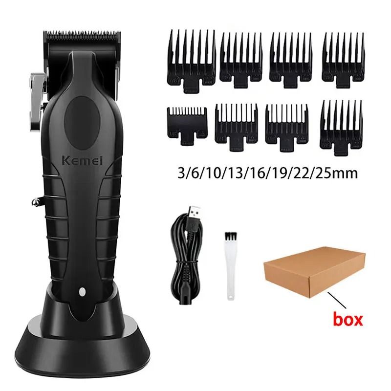 Professional Mens Hair Clipper Kit Rechargeable Electric Trimmer And Shaver 14