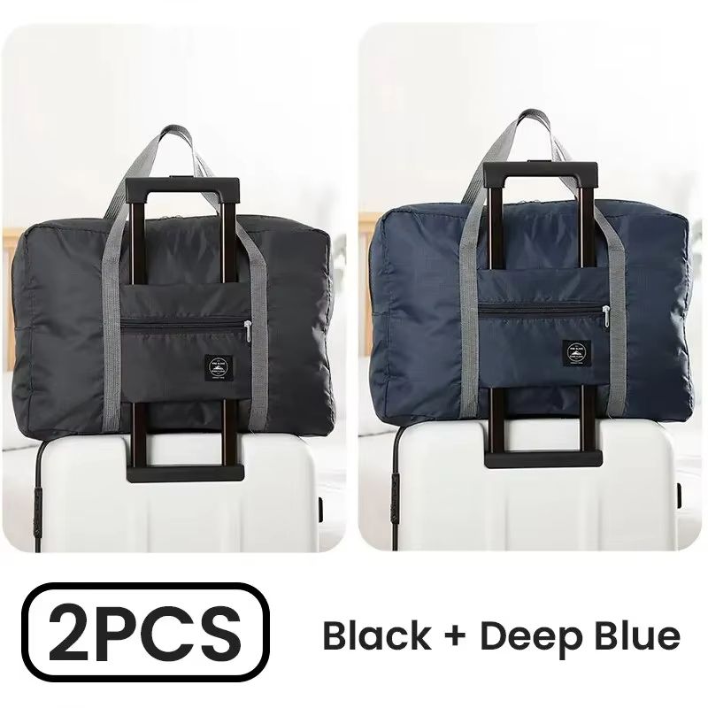 2Pack Foldable Travel Duffel Bag  Lightweight CarryOn Weekender Overnight Gym And Hospital Tote For 9