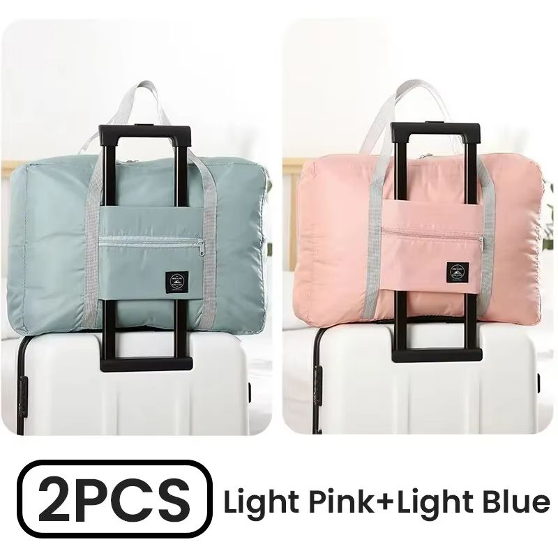 2Pack Foldable Travel Duffel Bag  Lightweight CarryOn Weekender Overnight Gym And Hospital Tote For 8