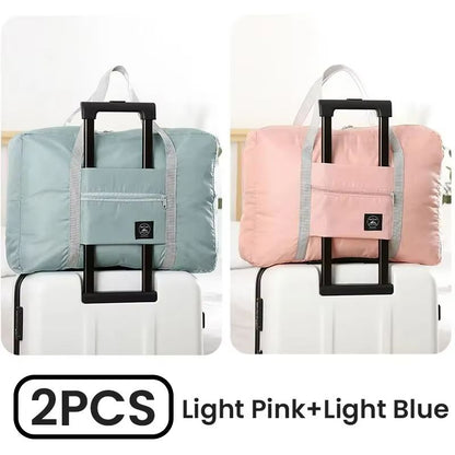 2Pack Foldable Travel Duffel Bag  Lightweight CarryOn Weekender Overnight Gym And Hospital Tote For 8
