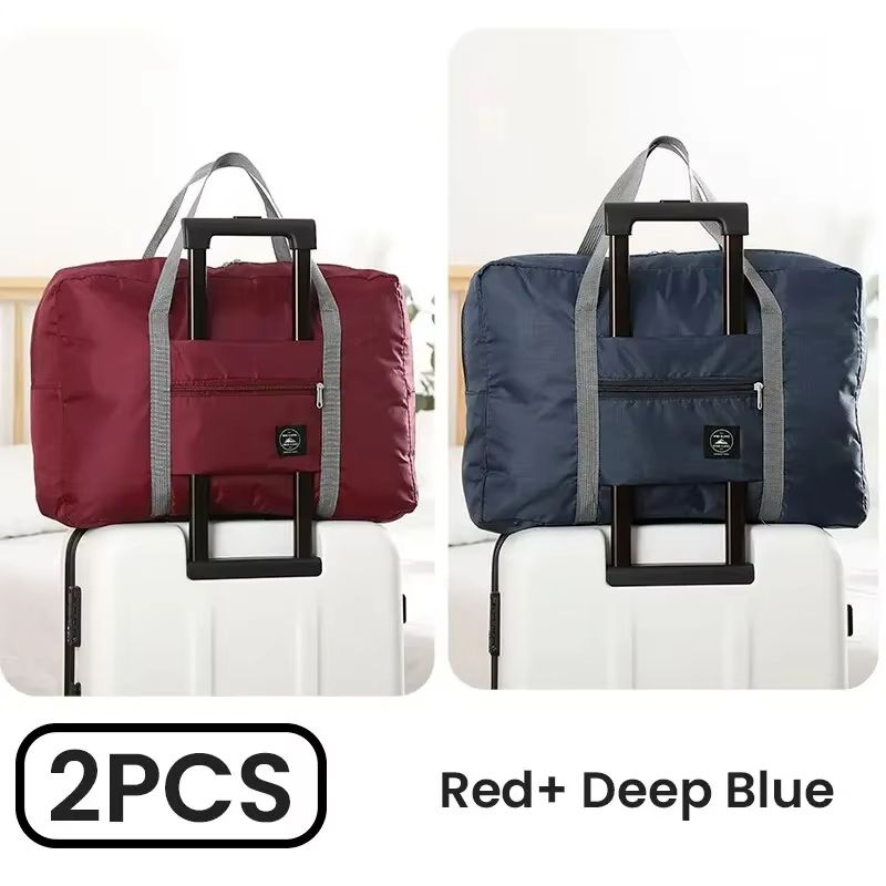 2Pack Foldable Travel Duffel Bag  Lightweight CarryOn Weekender Overnight Gym And Hospital Tote For 10