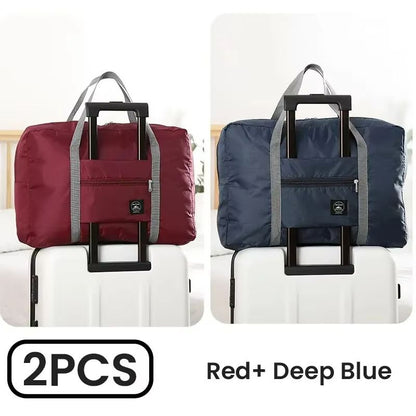 2Pack Foldable Travel Duffel Bag  Lightweight CarryOn Weekender Overnight Gym And Hospital Tote For 10