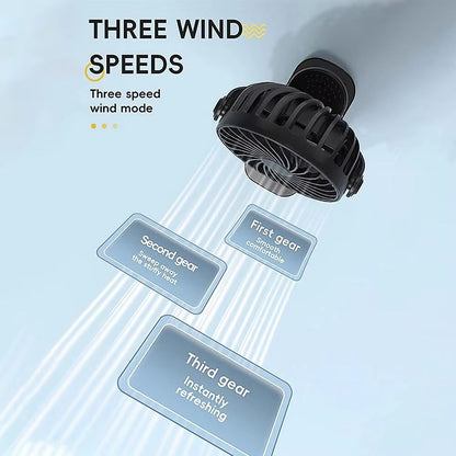 Rechargeable 720 Rotating Clip Fan With Nightlight  Portable Small Fan For Home Office Dorm And Out 2