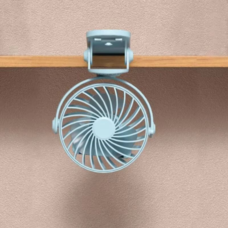 Rechargeable 720 Rotating Clip Fan With Nightlight  Portable Small Fan For Home Office Dorm And Out 6