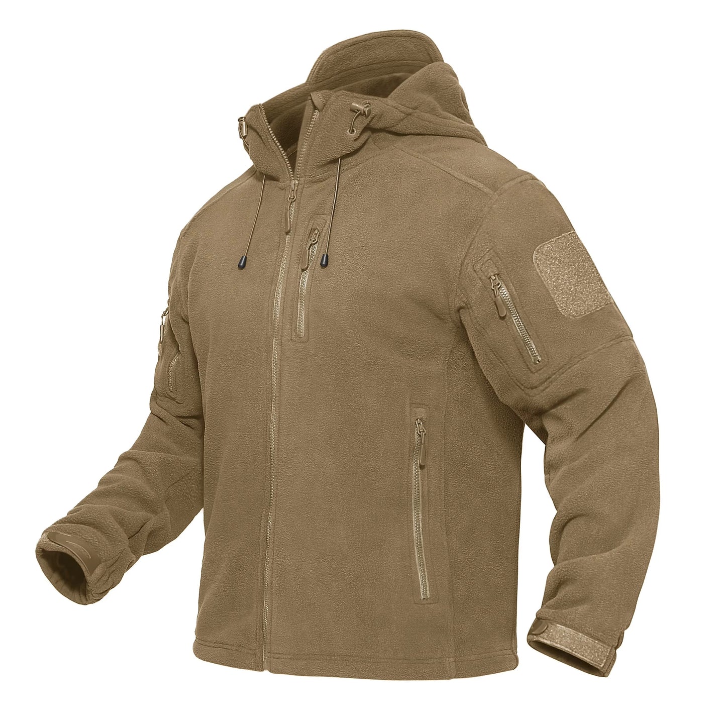 TACVASEN Mens Fleece Jacket With Hood  FullZip Outdoor Windproof Warm Work Coat For Spring And Wint 9