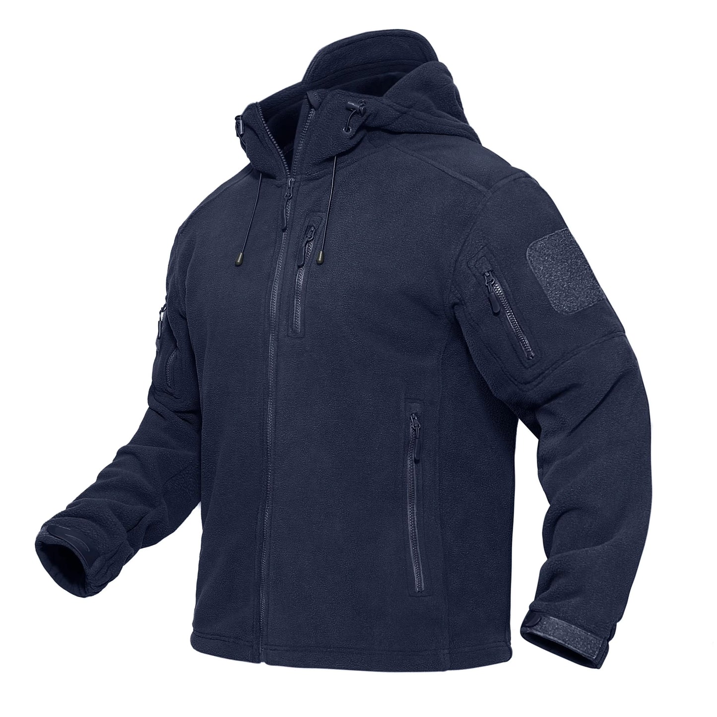 TACVASEN Mens Fleece Jacket With Hood  FullZip Outdoor Windproof Warm Work Coat For Spring And Wint 10