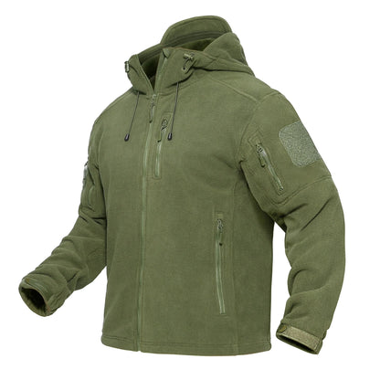 TACVASEN Mens Fleece Jacket With Hood  FullZip Outdoor Windproof Warm Work Coat For Spring And Wint 6