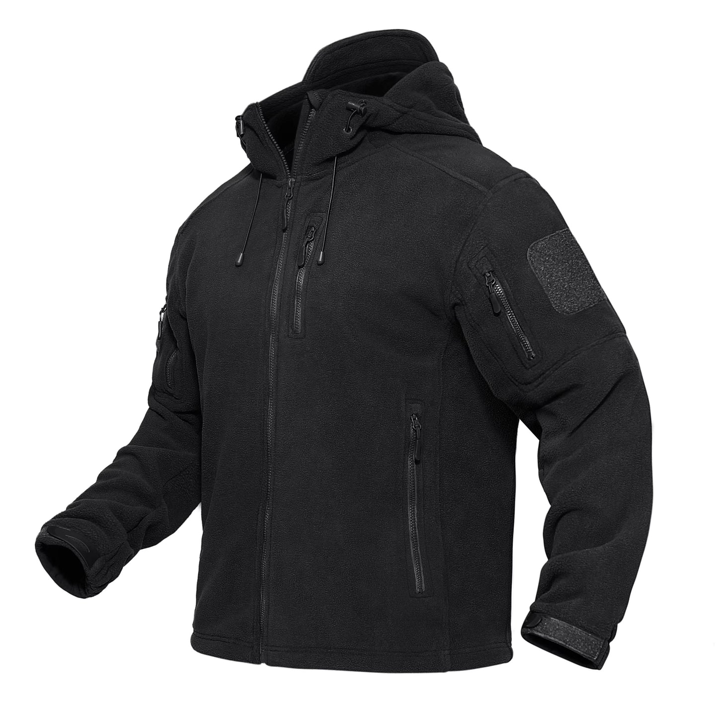 TACVASEN Mens Fleece Jacket With Hood  FullZip Outdoor Windproof Warm Work Coat For Spring And Wint 7
