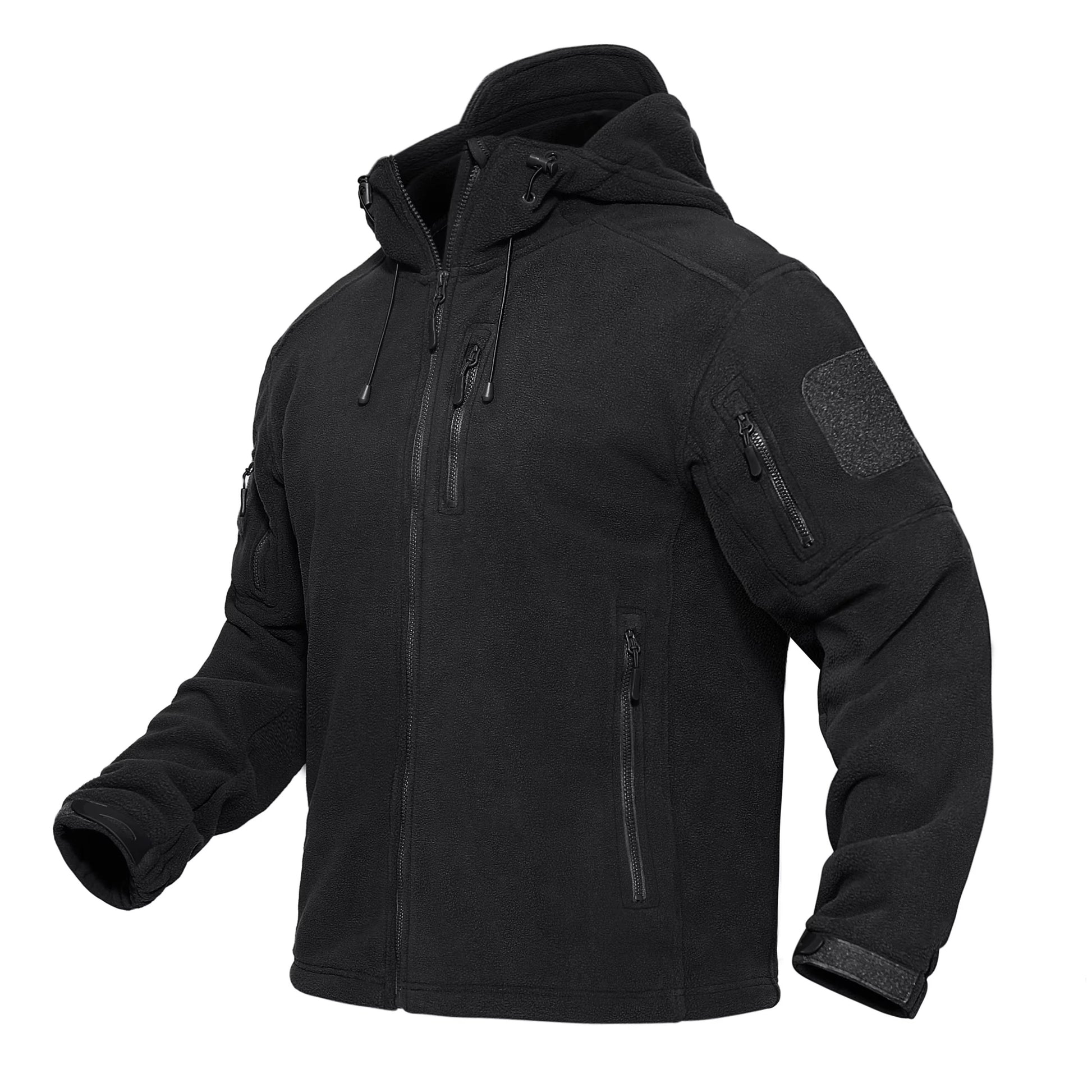 TACVASEN Mens Fleece Jacket With Hood  FullZip Outdoor Windproof Warm Work Coat For Spring And Wint 7