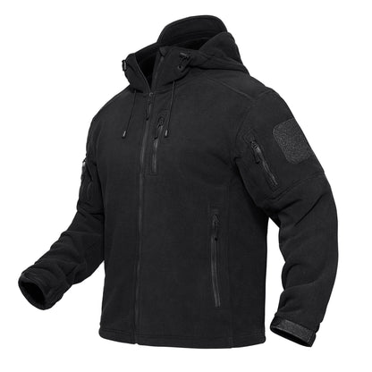TACVASEN Mens Fleece Jacket With Hood  FullZip Outdoor Windproof Warm Work Coat For Spring And Wint 7
