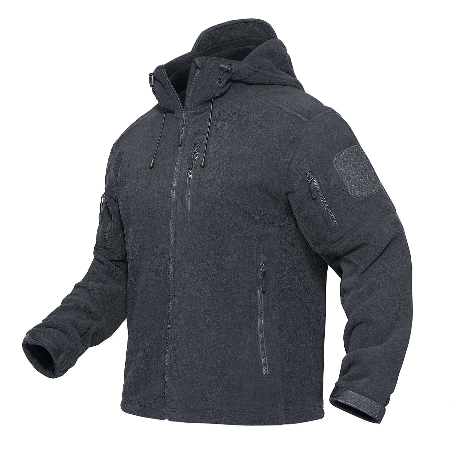 TACVASEN Mens Fleece Jacket With Hood  FullZip Outdoor Windproof Warm Work Coat For Spring And Wint 8