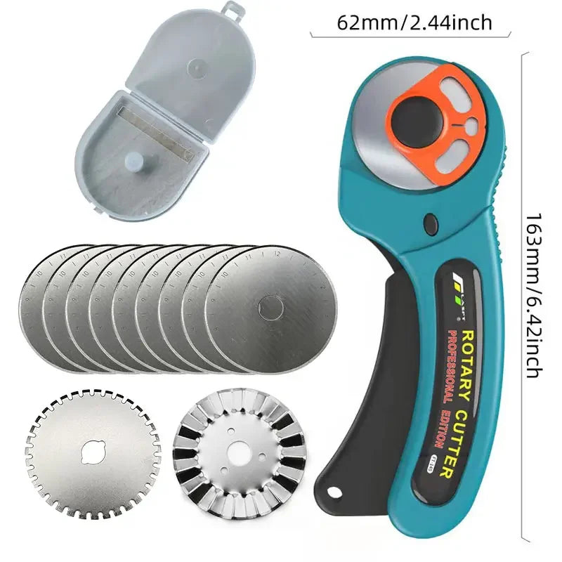 Rotary Cutter R45mm Patchwork Roller, Fabric Quilting Cutting Tools for Cloth, Leather Paper Craft and Sewing