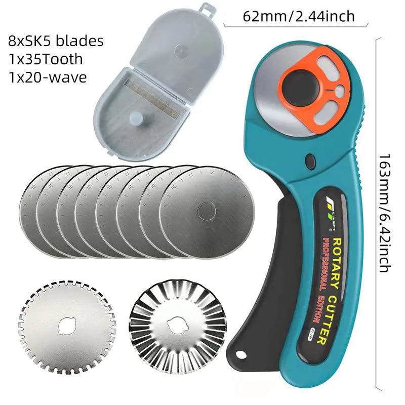 Rotary Cutter R45mm Patchwork Roller, Fabric Quilting Cutting Tools for Cloth, Leather Paper Craft and Sewing