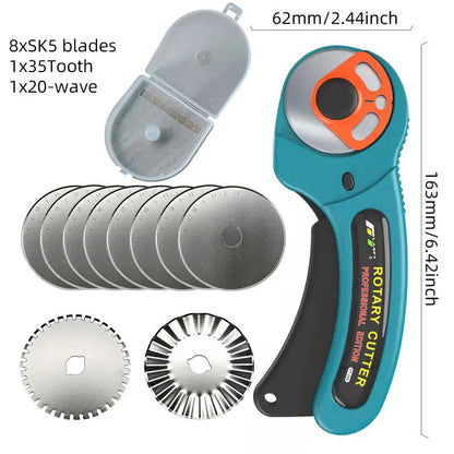 Rotary Cutter R45mm Patchwork Roller, Fabric Quilting Cutting Tools for Cloth, Leather Paper Craft and Sewing