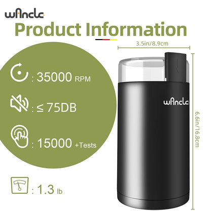 High-Power Coffee Grinder, Multifunction Electric Coffee Bean Grinder Machine for Spices, Nuts, Herbs Kitchen Appliance