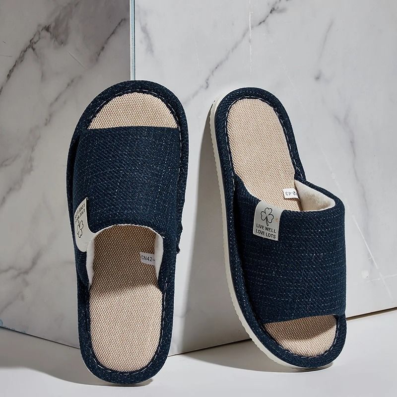 Home Linen Slippers Unisex Breathable Indoor Lightweight Comfort 3
