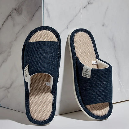 Home Linen Slippers Unisex Breathable Indoor Lightweight Comfort 3