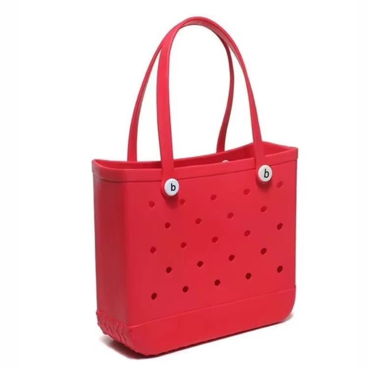 EVA Waterproof Beach Tote Bag  Large Capacity Rubber Travel Shoulder Bag For Women 12