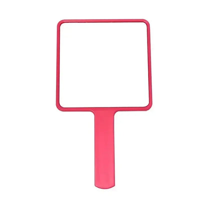 Square Makeup Vanity Mirror with Handle, Eyelash Extension Handheld Mirror, Compact Hand Mirror for SPA Salon
