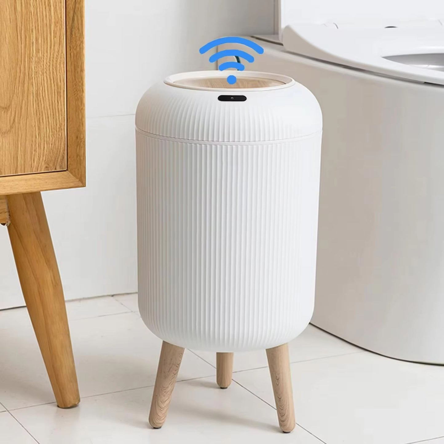 Automatic Motion Sensor Trash Can with Lid – Compact Smart Trash Can for Bedroom, Bathroom, Kitchen & Office