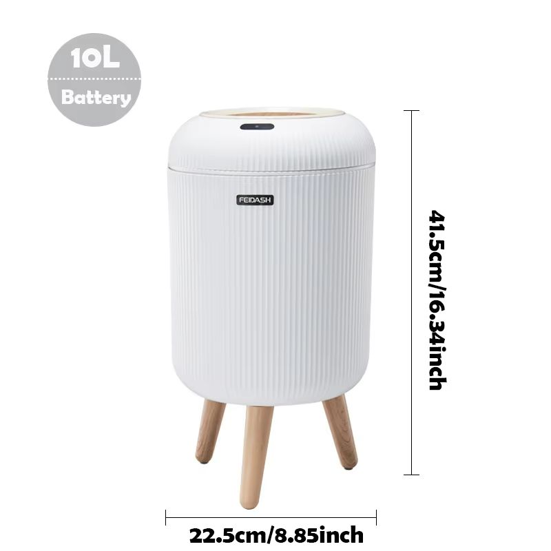 Automatic Motion Sensor Trash Can With Lid  Compact Smart Trash Can For Bedroom Bathroom Kitchen  O 9
