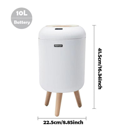 Automatic Motion Sensor Trash Can With Lid  Compact Smart Trash Can For Bedroom Bathroom Kitchen  O 9
