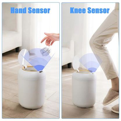 Automatic Motion Sensor Trash Can With Lid  Compact Smart Trash Can For Bedroom Bathroom Kitchen  O 3