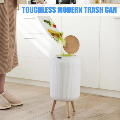Automatic Motion Sensor Trash Can With Lid  Compact Smart Trash Can For Bedroom Bathroom Kitchen  O 5