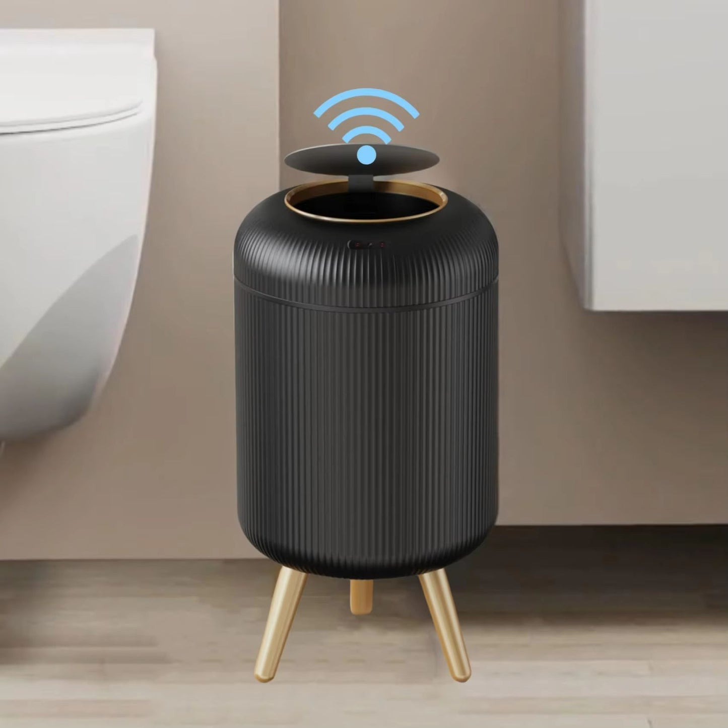 Automatic Motion Sensor Trash Can With Lid  Compact Smart Trash Can For Bedroom Bathroom Kitchen  O 6