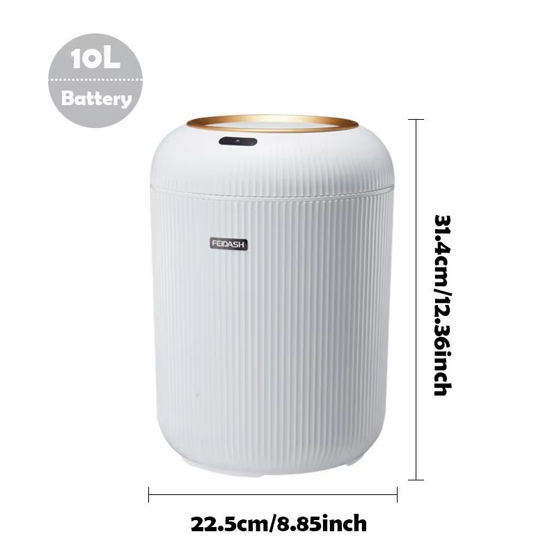 Automatic Motion Sensor Trash Can With Lid  Compact Smart Trash Can For Bedroom Bathroom Kitchen  O 7