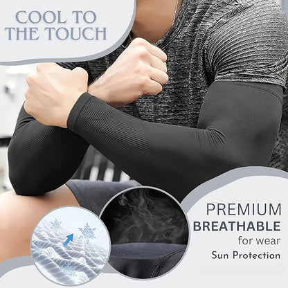 Breathable Cooling Arm Sleeves For Sun Protection Pack Of Unisex UV Arm Covers For Cycling Running  2