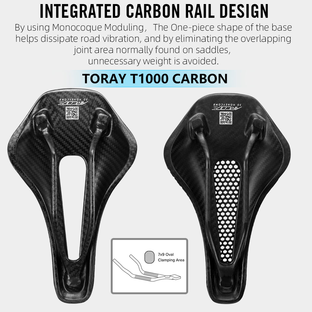 Ultralight Comfortable Bike Seat RYET 3D Printed Hollow Full Carbon Saddle For MTB  Road Racing Bic 4
