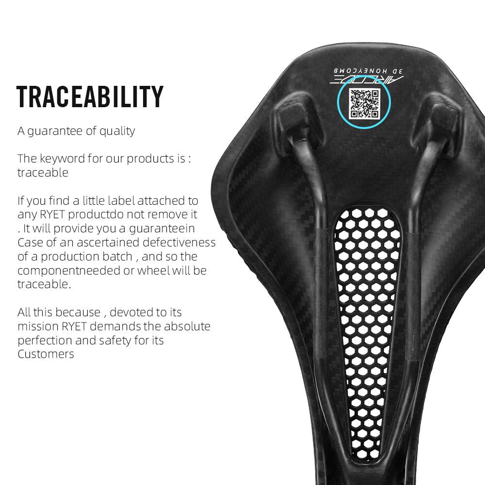 Ultralight Comfortable Bike Seat RYET 3D Printed Hollow Full Carbon Saddle For MTB  Road Racing Bic 7