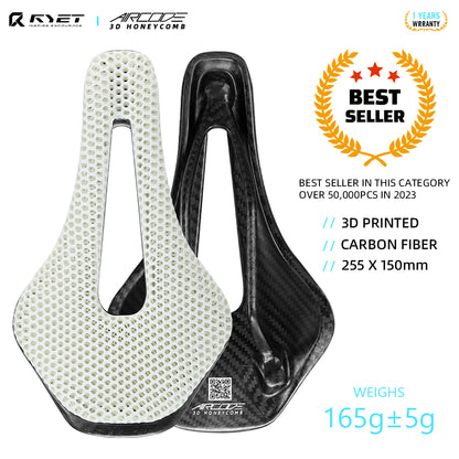 Ultralight Comfortable Bike Seat RYET 3D Printed Hollow Full Carbon Saddle For MTB  Road Racing Bic 5