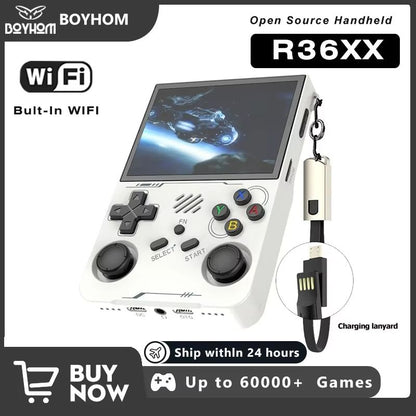 Retro Handheld Game Console R36XX – 3.5" IPS Screen Portable Video Player with Wi-Fi & ArkOS System
