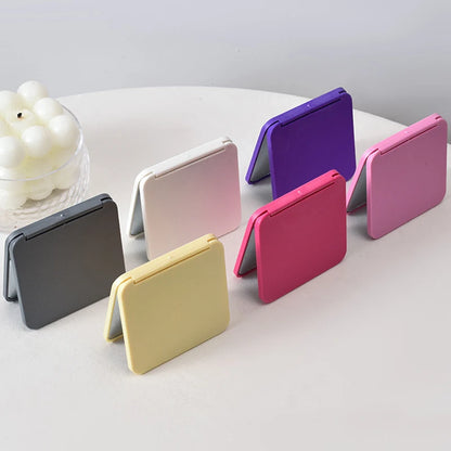 Portable 2-Face Makeup Mirror Square, Compact Hand Pocket Double-Sided Makeup Mirror, Cute Girls Gift Multiple Colors